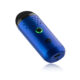 Cipher Herby Dry Herb Vaporizer in sapphire blue angled to show USB connector