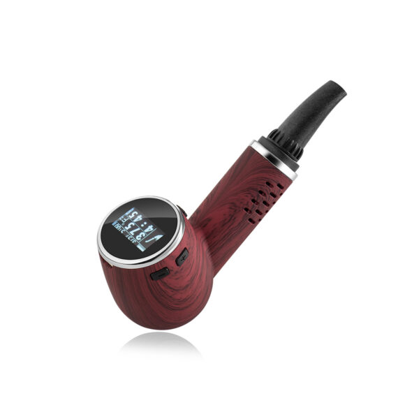 Cipher Nautilus dry herb vaporizer in redheart wood color
