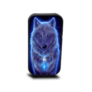 Cipher Stealth vape cartridge battery with glowing wolf design