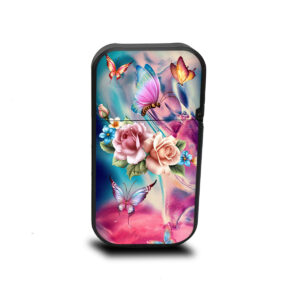 Cipher Stealth vape cartridge battery with roses and butterflies design
